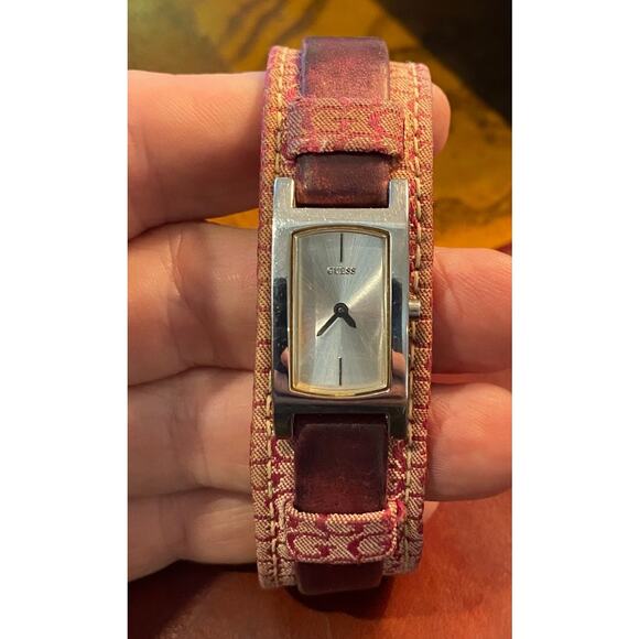 Women's 17mm Silver Tone Guess Watch, 24mm Strap - Picture 1 of 4